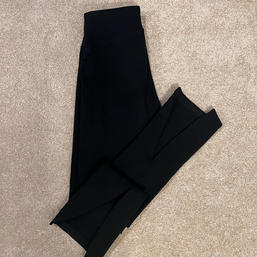 Spanx Black High-Waisted Split Flare Pants